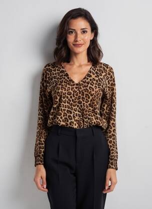 Pulover croială dreaptă mâneci lungi maro GERARD DAREL femeie