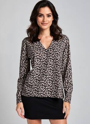 Pulover croială dreaptă mâneci lungi negru GERARD DAREL femeie