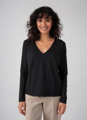 Tricou mâneci lungi mâneci lungi negru MARINA V femeie