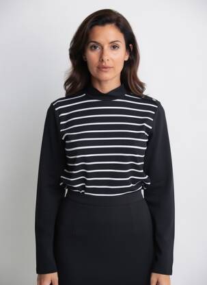 Tricou mâneci lungi mâneci lungi negru JANIRA femeie