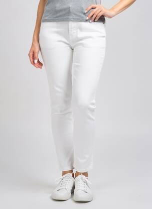 Pantalon 7/8 elasticitate mărime normală alb MISS FANNY femeie