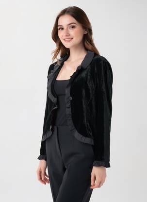 Jachete casual croială cambrată negru POURQUOI PAS femeie