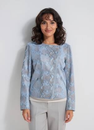 Jachete casual guler rotund albastru FREDA femeie