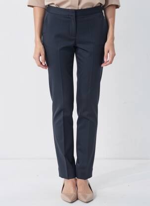 Pantalon slim țesătură poplin mărime normală albastru PAS DE QUOI... femeie