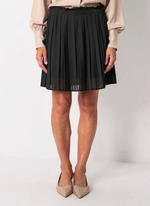 Fustă scurtă croială dreaptă negru VINTAGE DRESSING femeie