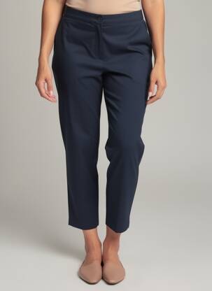 Pantalon 7/8 elasticitate mărime normală albastru MARINA RINALDI femeie