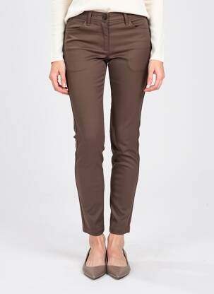 Pantalon slim elasticitate mărime normală maro MARINA RINALDI femeie