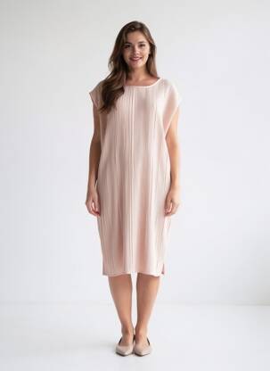 Rochie midi mâneci scurte mâneci scurte auriu MARINA RINALDI femeie
