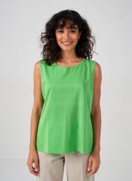 Tricou croială dreaptă mâneci scurte verde MARINA RINALDI femme