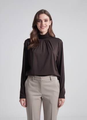 Tricou mâneci lungi mâneci lungi negru MARINA RINALDI femeie