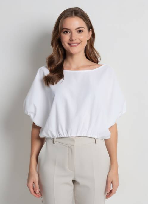 Top mâneci scurte mâneci scurte alb MARINA RINALDI femme