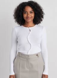 Top elasticitate mâneci lungi alb OPÉRA SPORT femeie