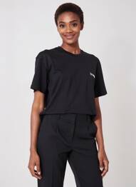 Tricou serigrafie mâneci scurte negru OPÉRA SPORT femeie