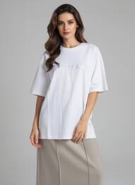 Tricou croială dreaptă mâneci scurte alb OPÉRA SPORT femeie