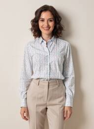 Cămașă imprimeu floral mâneci lungi albastru BLACK WELLIS femeie