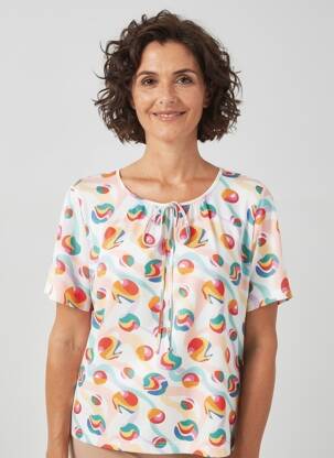 Tricou croială dreaptă mâneci scurte portocaliu GRIFFON femeie