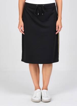 Fustă midi croială dreaptă negru MERI & ESCA femme