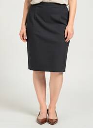 Fustă midi croială dreaptă negru GRIFFON femme