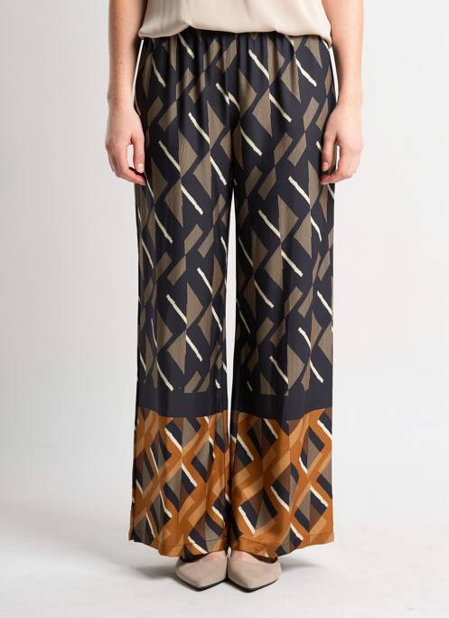 Pantalon larg țesătură poplin mărime normală negru PAUL BRIAL femme
