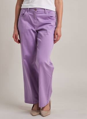 Pantalon drept elasticitate mărime normală violet CREAM femeie