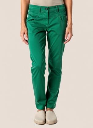 Pantalon slim țesătură poplin mărime normală verde CECIL femeie