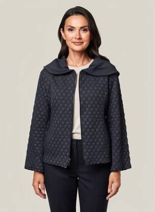 Jachete casual guler rotund albastru LO! LES FILLES femeie