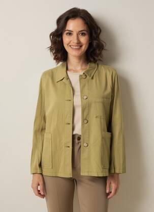 Jachete casual croială dreaptă verde QUIET femeie