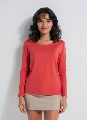 Tricou mâneci lungi mâneci lungi roșu MELVIN femeie