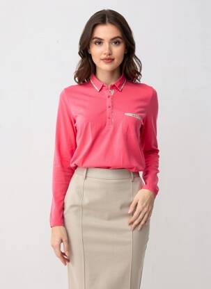Polo mâneci lungi mâneci lungi roz HARRIS WILSON femeie