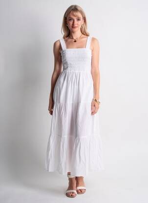 Rochie midi fără mâneci fără mâneci alb SEAFOLLY femeie