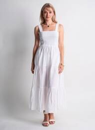 Rochie midi fără mâneci fără mâneci alb SEAFOLLY femeie