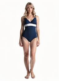 Costum de baie dintr-o singură piesă elasticitate top sutien modelat albastru SUN PLAYA femme