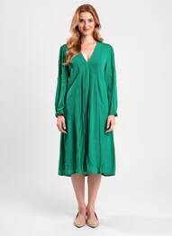 Rochie midi mâneci lungi mâneci lungi verde FREEMAN T.PORTER femme