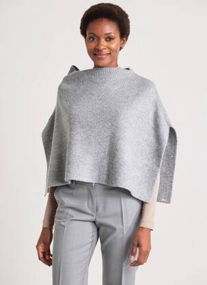 Poncho croială largă gri SURKANA femme