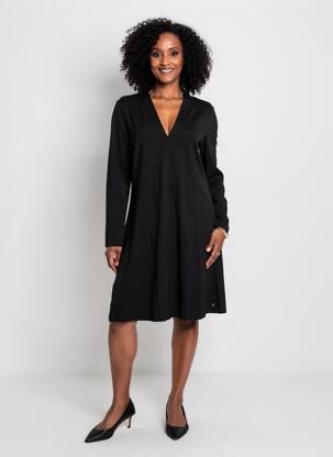 Rochie midi mâneci lungi mâneci lungi negru SURKANA femeie