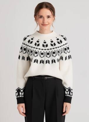 Pulover elasticitate mâneci lungi alb STREET ONE femeie