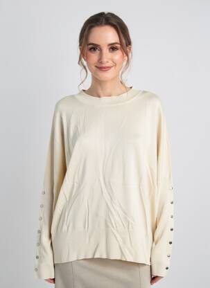 Pulover elasticitate mâneci lungi bej RINO & PELLE femeie