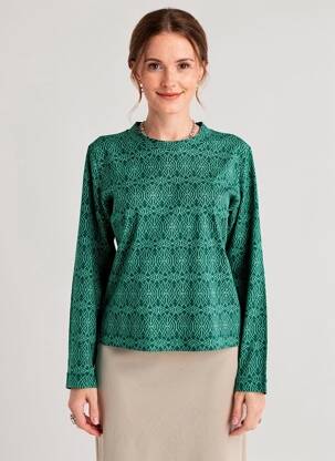 Tricou mâneci lungi mâneci lungi verde BLUTSGESCHWISTER femeie