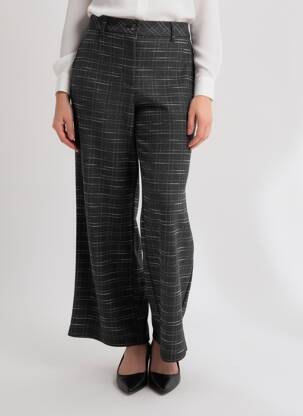 Pantalon larg închidere cu fermoar sub clapetă cu nasturi mărime normală negru STREET ONE femeie