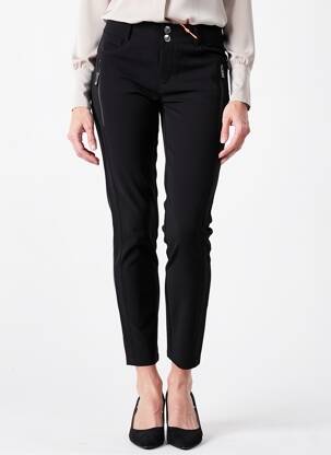 Pantalon 7/8 țesătură poplin mărime normală negru STREET ONE femeie