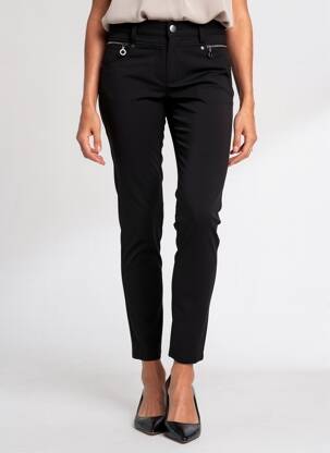 Pantalon slim țesătură poplin mărime normală negru STREET ONE femeie