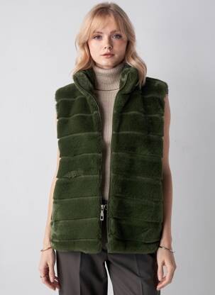 Jachete casual croială dreaptă verde CATCH ME femeie