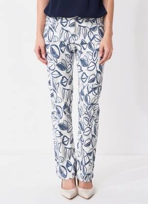 Pantalon slim țesătură poplin mărime normală albastru STARK femeie