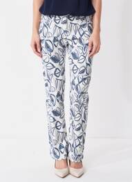 Pantalon slim țesătură poplin mărime normală albastru STARK femme