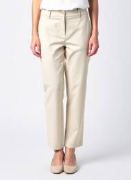 Pantalon chino închidere cu fermoar sub clapetă cu nasturi mărime normală bej STARK femme