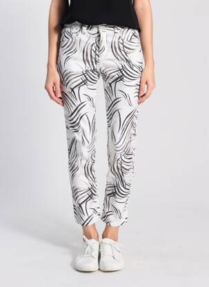 Pantalon 7/8 elasticitate mărime normală alb STARK femme