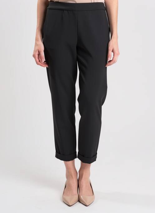 Pantalon 7/8 elasticitate mărime normală negru QUATRE VINGT JOURS femme