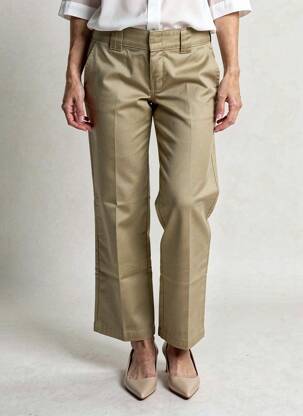 Pantalon drept croială dreaptă bej DICKIES femeie