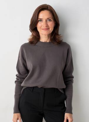 Pulover croială dreaptă mâneci lungi gri GERRY WEBER femeie