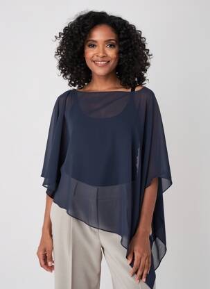Poncho albastru JOSEPH RIBKOFF femeie